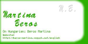 martina beros business card